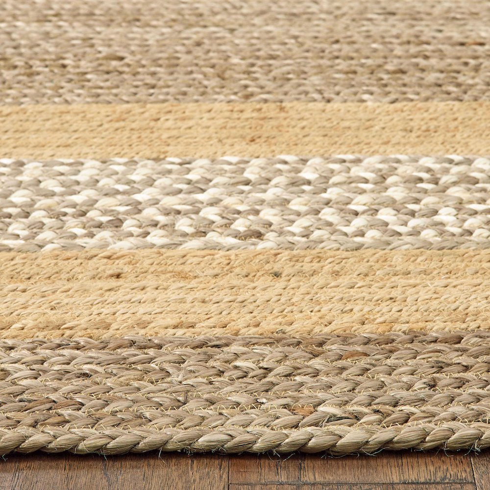 Classic Jute Jute Area Rug Indoor in Brown/Multicolored, 3'6" x 5'6"