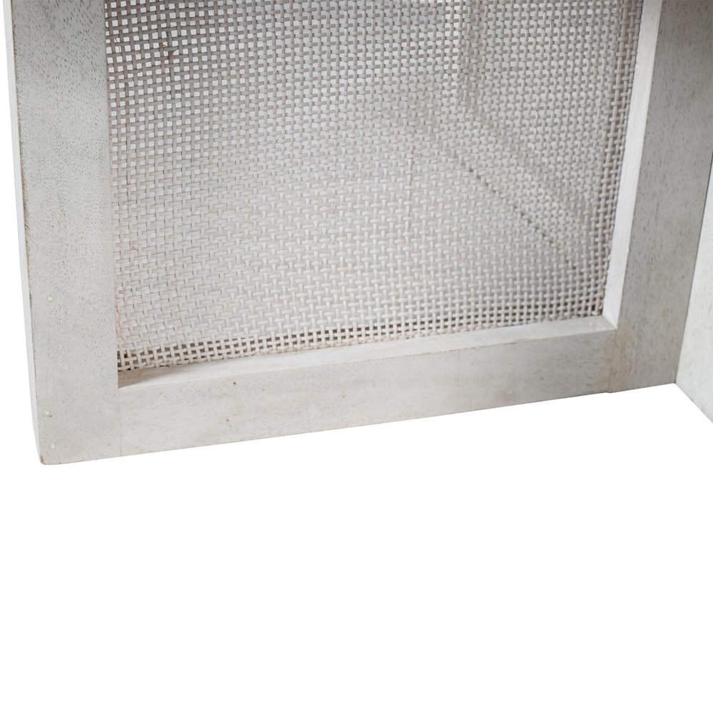 Wyeth Coffee Table White Wash Finish in White, 36" Diameter x 18" H