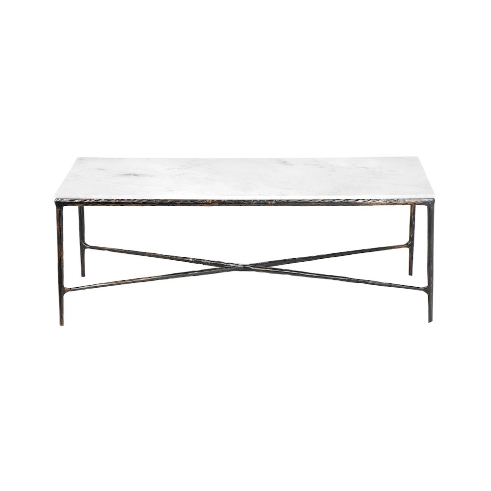 Marion Coffee Table in Black/White, 52" W x 28" D x 18" H