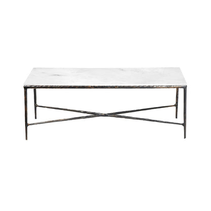 Marion Coffee Table in Black/White, 52" W x 28" D x 18" H