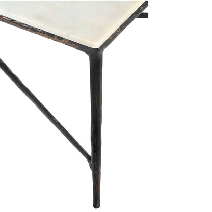 Marion Coffee Table in Black/White, 52" W x 28" D x 18" H
