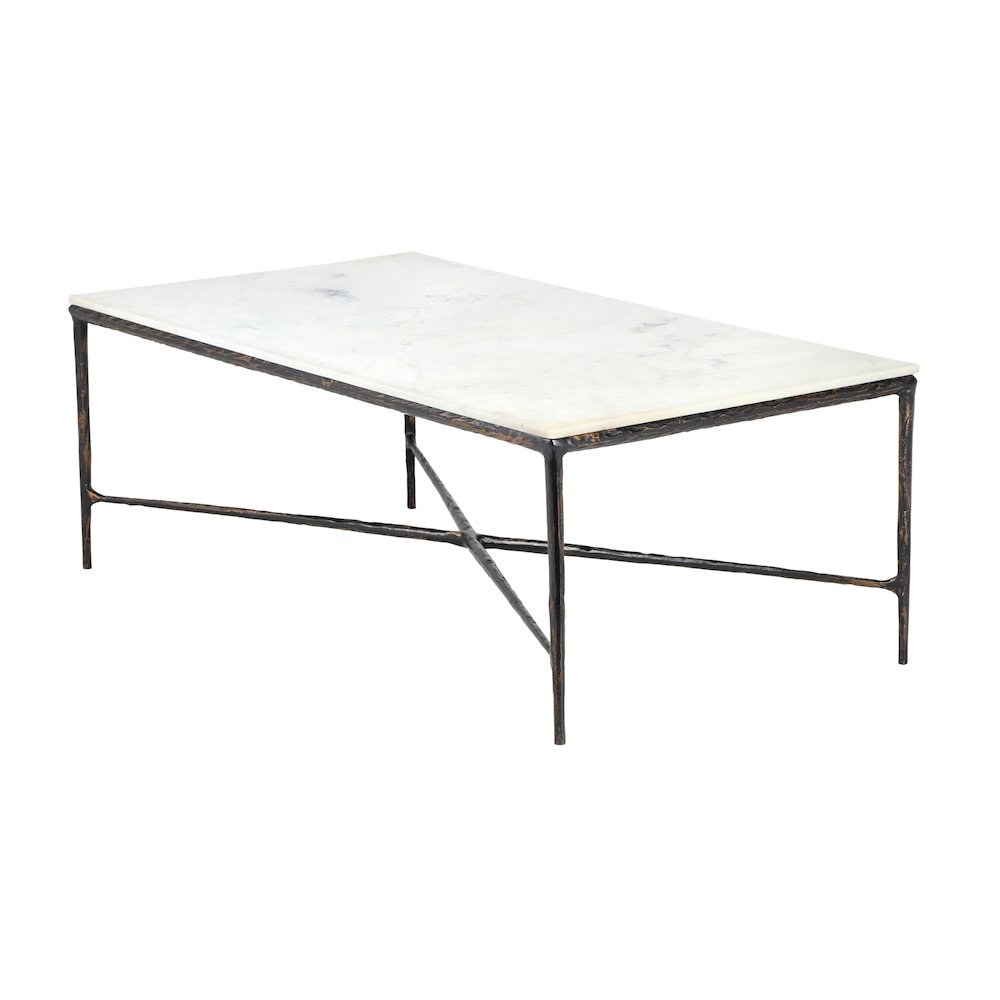 Marion Coffee Table in Black/White, 52" W x 28" D x 18" H