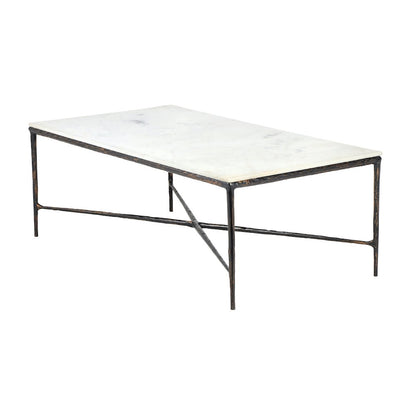Marion Coffee Table in Black/White, 52" W x 28" D x 18" H