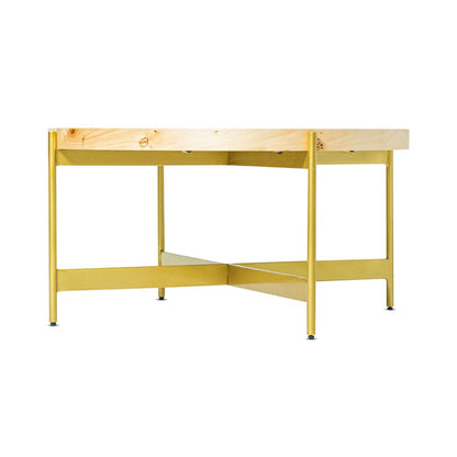 Summerfield Coffee Table in Brown/Gold, 36" Diameter x 18" H