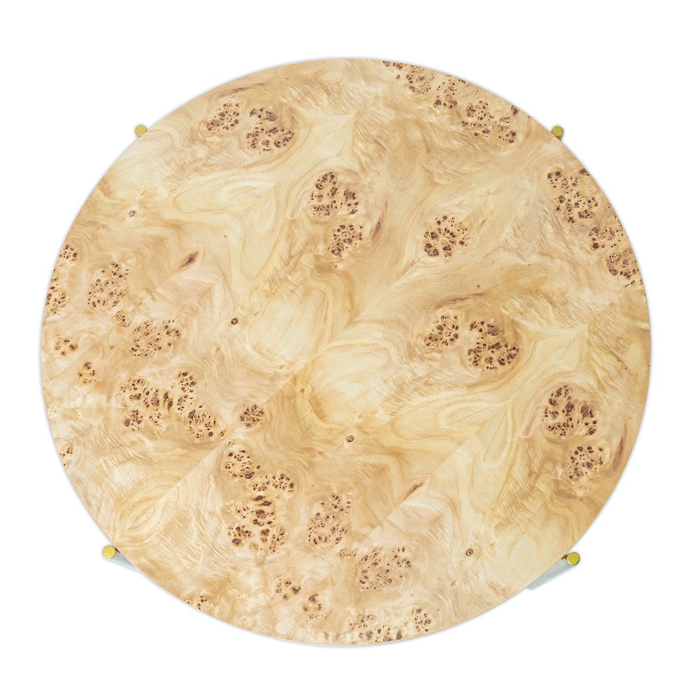 Summerfield Coffee Table in Brown/Gold, 36" Diameter x 18" H