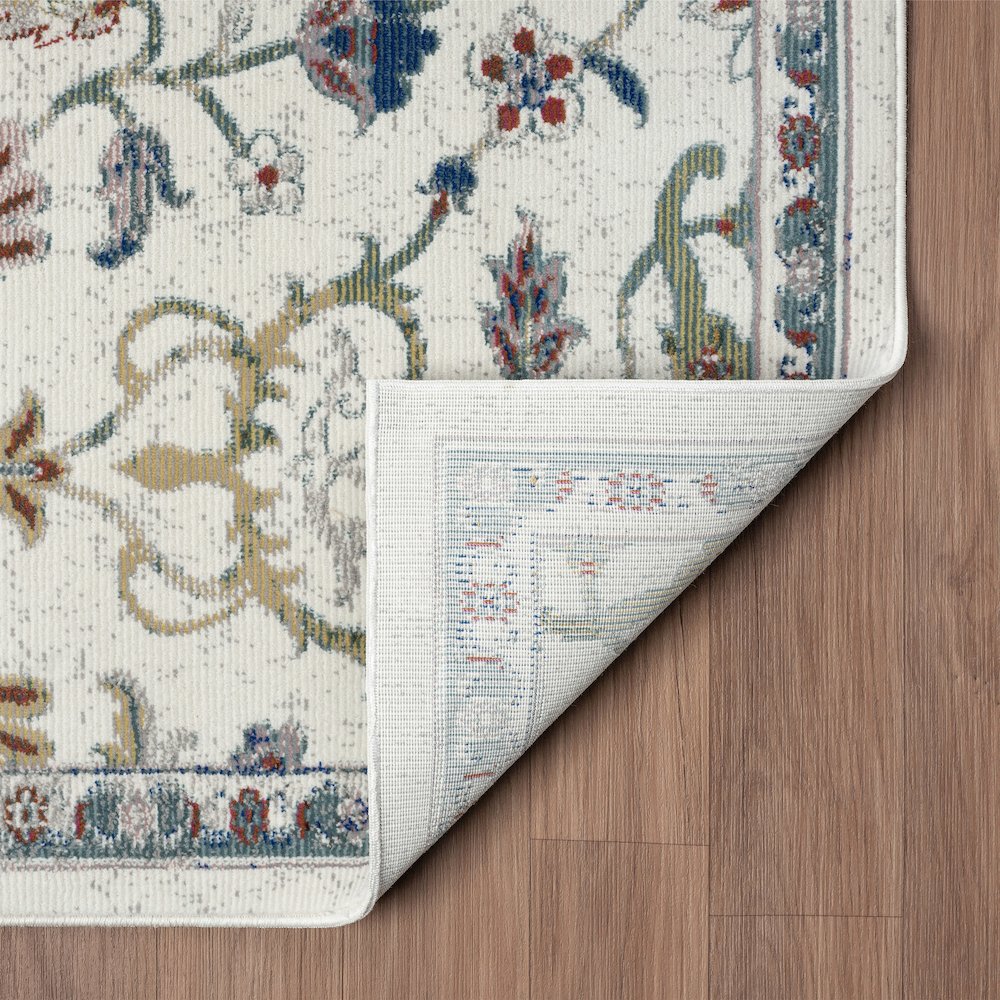 Gala Durable Performance Area Rug Indoor in Ivory/Blue, 2'3" x 8'9"