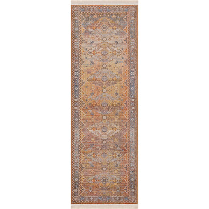 Holi Durable Performance Area Rug Indoor in Brown/Yellow, 2' x 6'