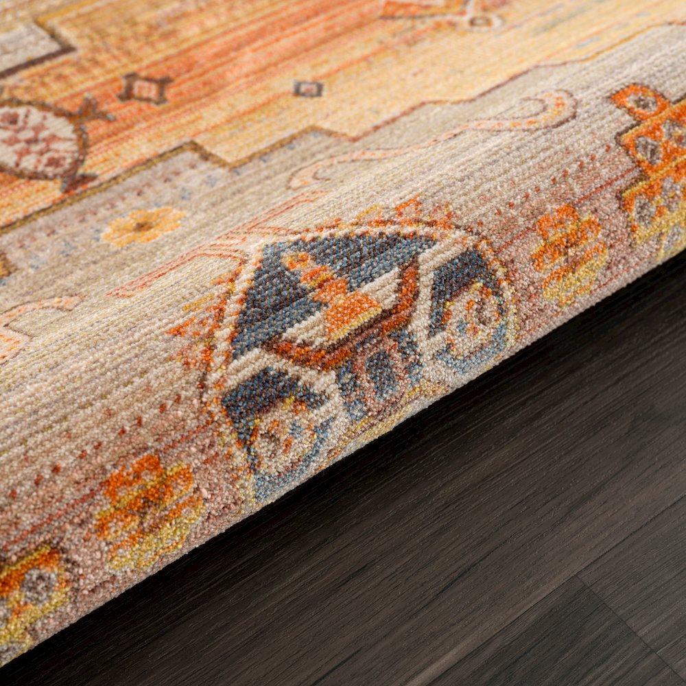 Holi Durable Performance Area Rug Indoor in Brown/Yellow, 2' x 3'