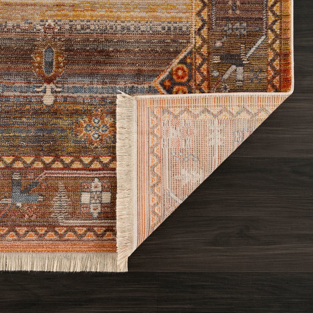 Holi Durable Performance Area Rug Indoor in Brown/Yellow, 2' x 3'