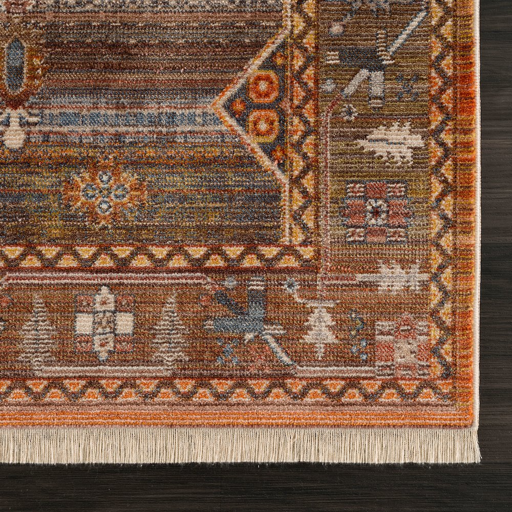 Holi Durable Performance Area Rug Indoor in Brown/Yellow, 2' x 3'