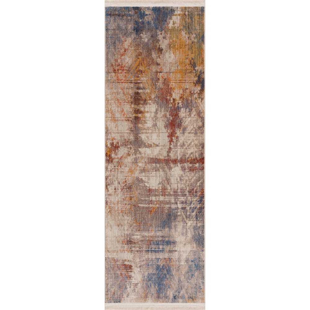 Holi Durable Performance Area Rug Indoor in Gray/Blue, 2' x 6'