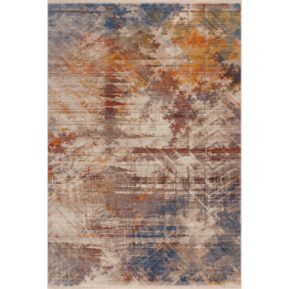 Holi Durable Performance Area Rug Indoor in Gray/Blue, 7'9" x 10'