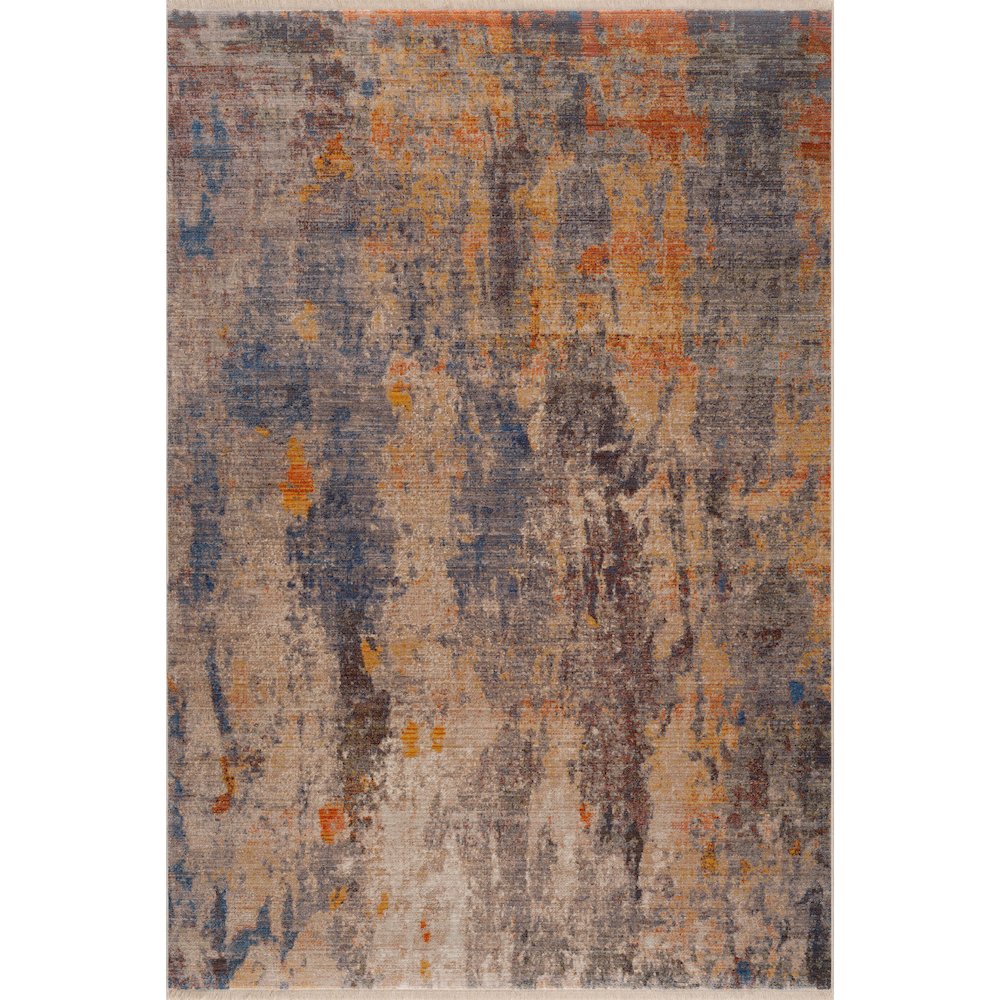 Holi Durable Performance Area Rug Indoor in Beige/Blue, 2' x 3'