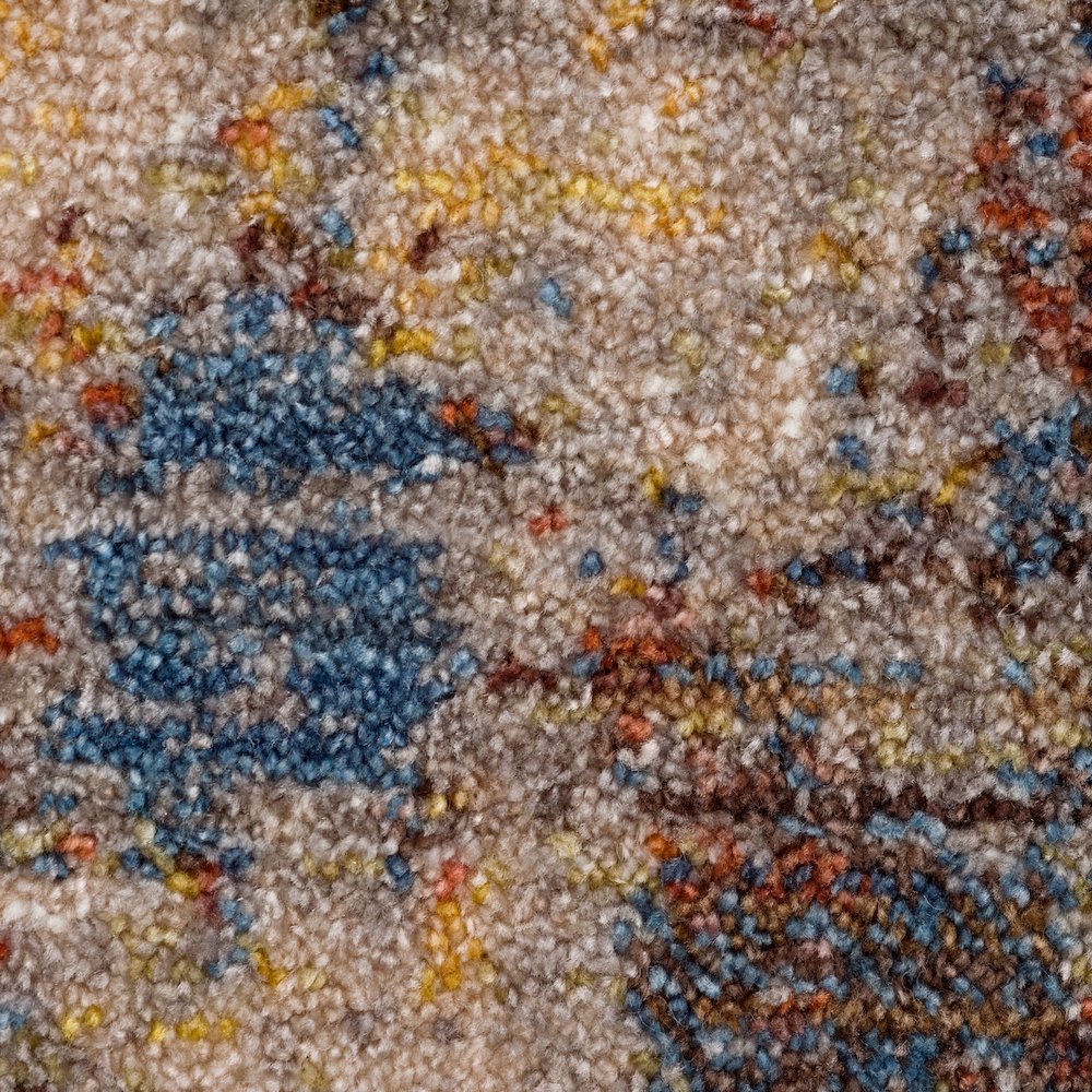 Holi Durable Performance Area Rug Indoor in Beige/Blue, 2' x 3'