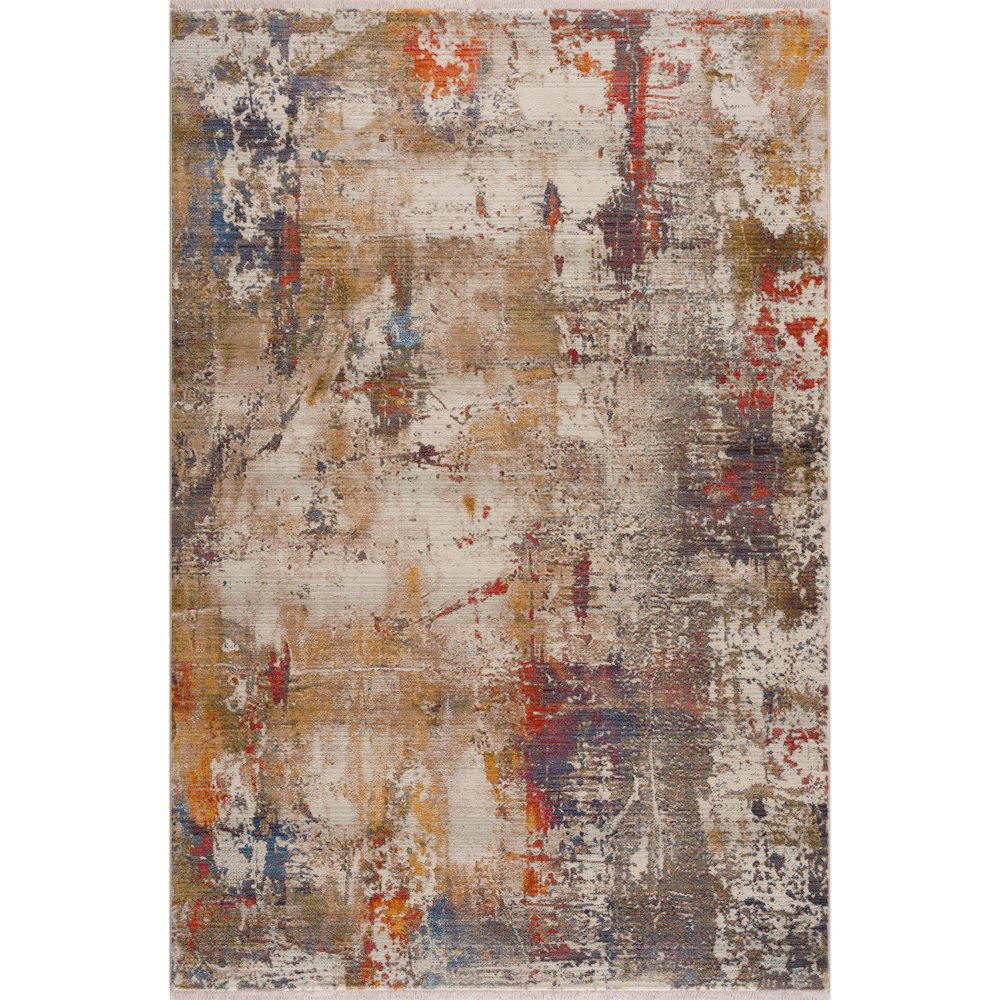 Holi Durable Performance Area Rug Indoor in Gray/Ivory, 4' x 6'