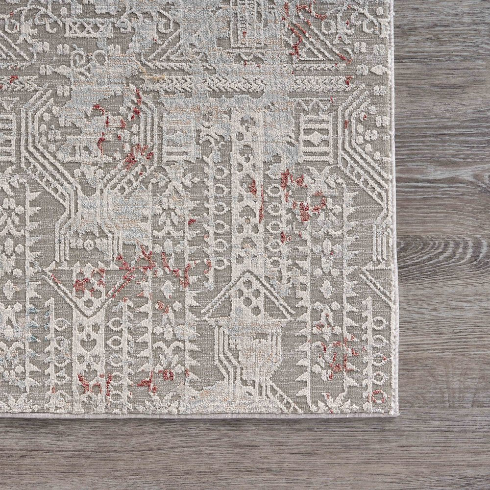 Imagine Durable Performance Area Rug Indoor in Blue/Cream, 1'10" x 3'