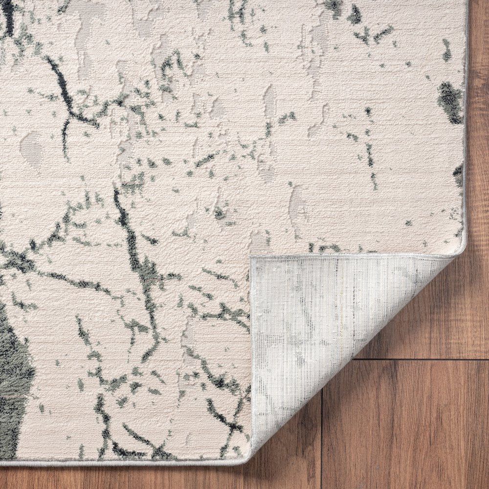 Imagine Durable Performance Area Rug Indoor in Ivory/Gray, 1'10" x 3'