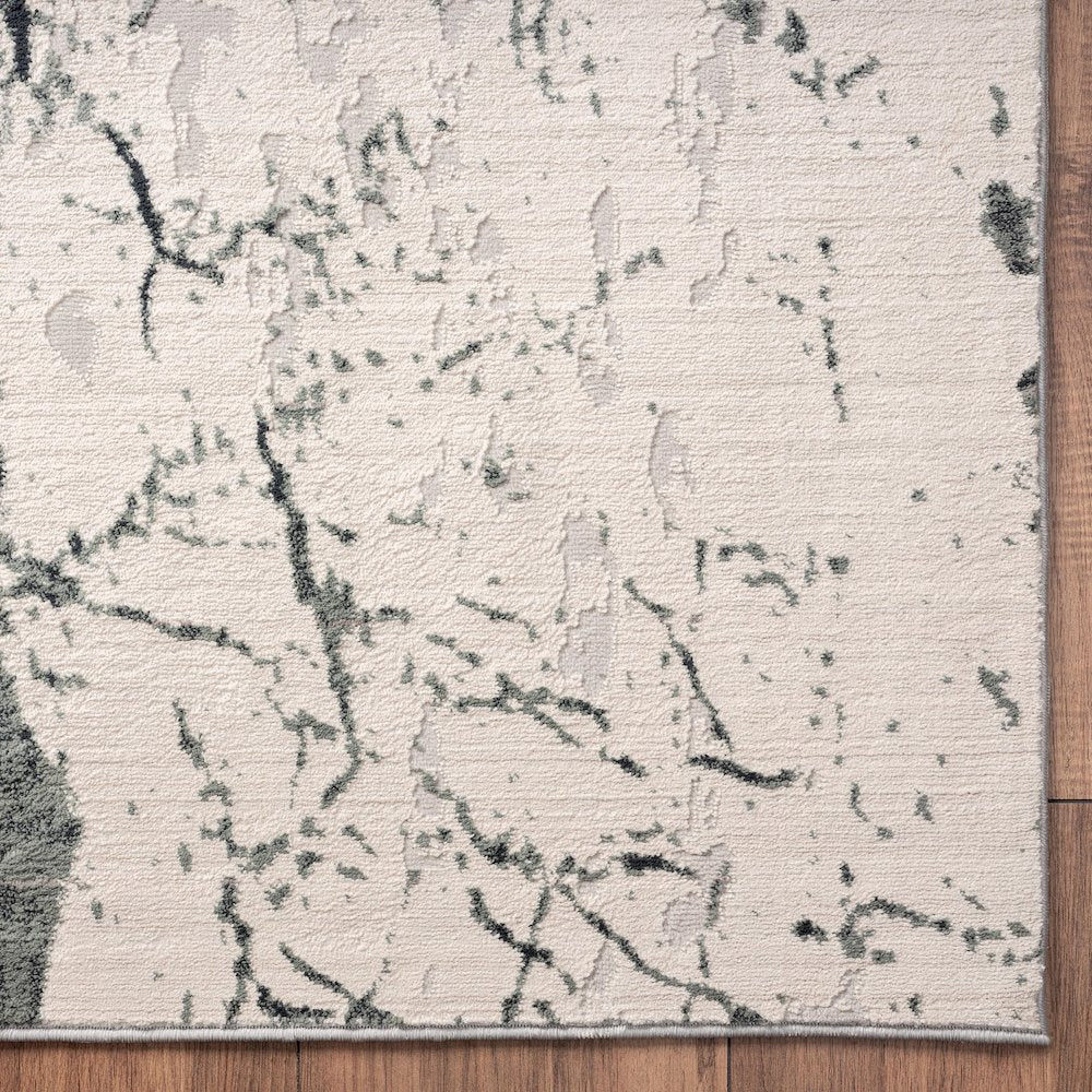 Imagine Durable Performance Area Rug Indoor in Ivory/Gray, 1'10" x 3'