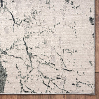 Imagine Durable Performance Area Rug Indoor in Ivory/Gray, 1'10" x 3'