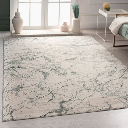 Imagine Durable Performance Area Rug Indoor in Ivory/Gray, 1'10" x 3'