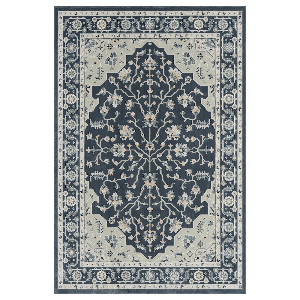 Imagine Durable Performance Area Rug Indoor in Blue/Blue, 5'3" x 7'6"