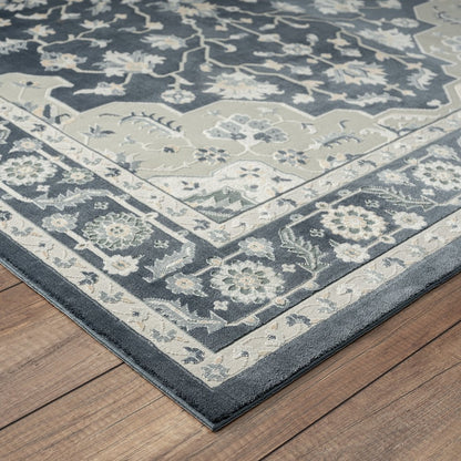 Imagine Durable Performance Area Rug Indoor in Blue/Blue, 5'3" x 7'6"