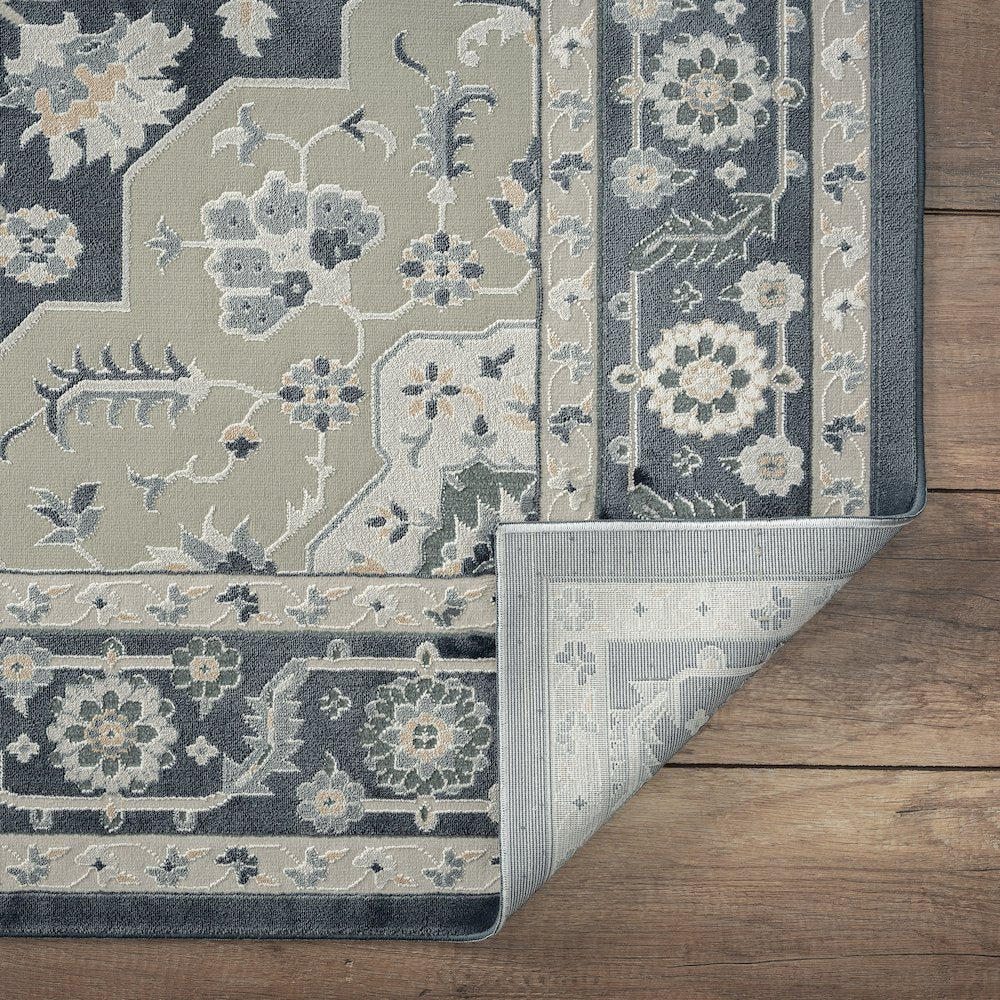 Imagine Durable Performance Area Rug Indoor in Blue/Blue, 5'3" x 7'6"