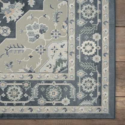 Imagine Durable Performance Area Rug Indoor in Blue/Blue, 5'3" x 7'6"