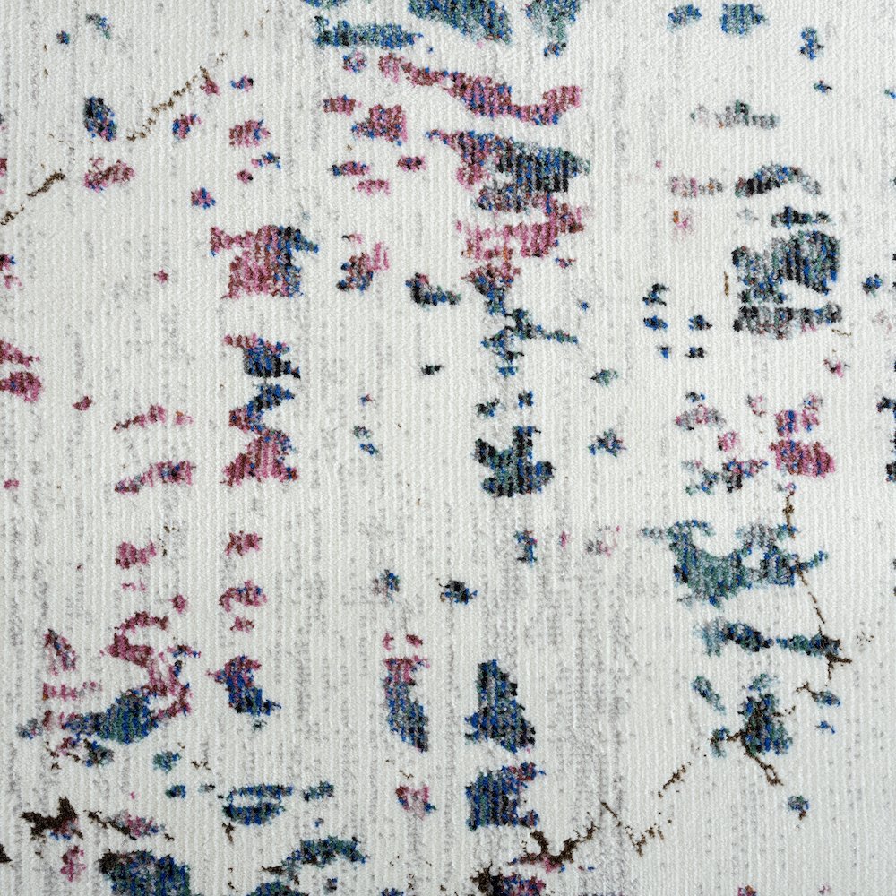 Impulse Performance Blend Area Rug Indoor in White/Brown, 5' x 7'6"