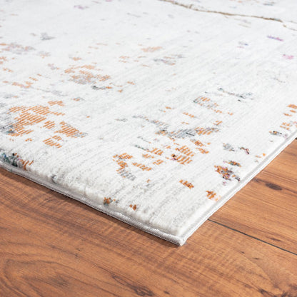 Impulse Performance Blend Area Rug Indoor in White/Brown, 5' x 7'6"