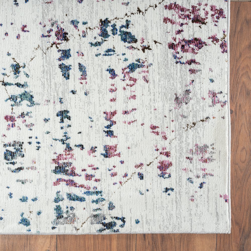 Impulse Performance Blend Area Rug Indoor in White/Brown, 5' x 7'6"