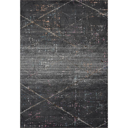 Impulse Performance Blend Area Rug Indoor in Black/Pink, 5' x 7'6"