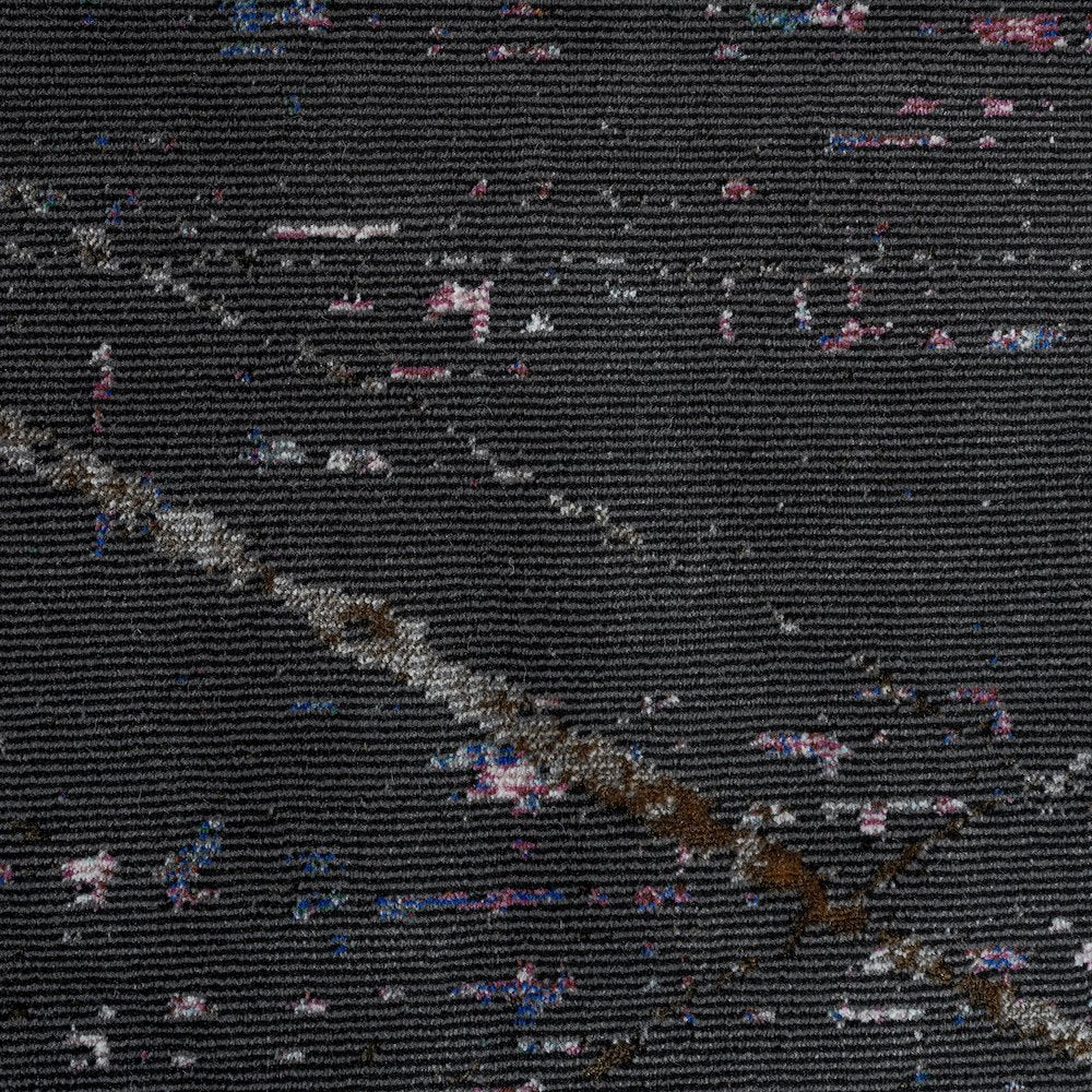 Impulse Performance Blend Area Rug Indoor in Black/Pink, 5' x 7'6"