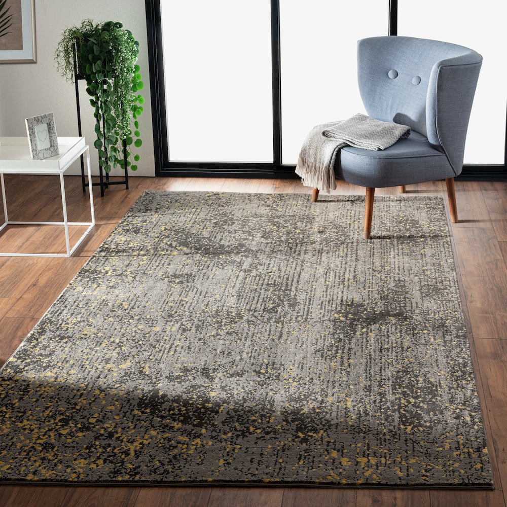 Impulse Performance Blend Area Rug Indoor in Gray/Brown, 5' x 7'6"