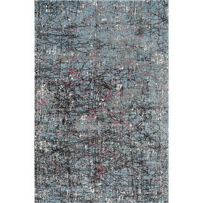 Impulse Performance Blend Area Rug Indoor in Blue/Silver, 5' x 7'6"