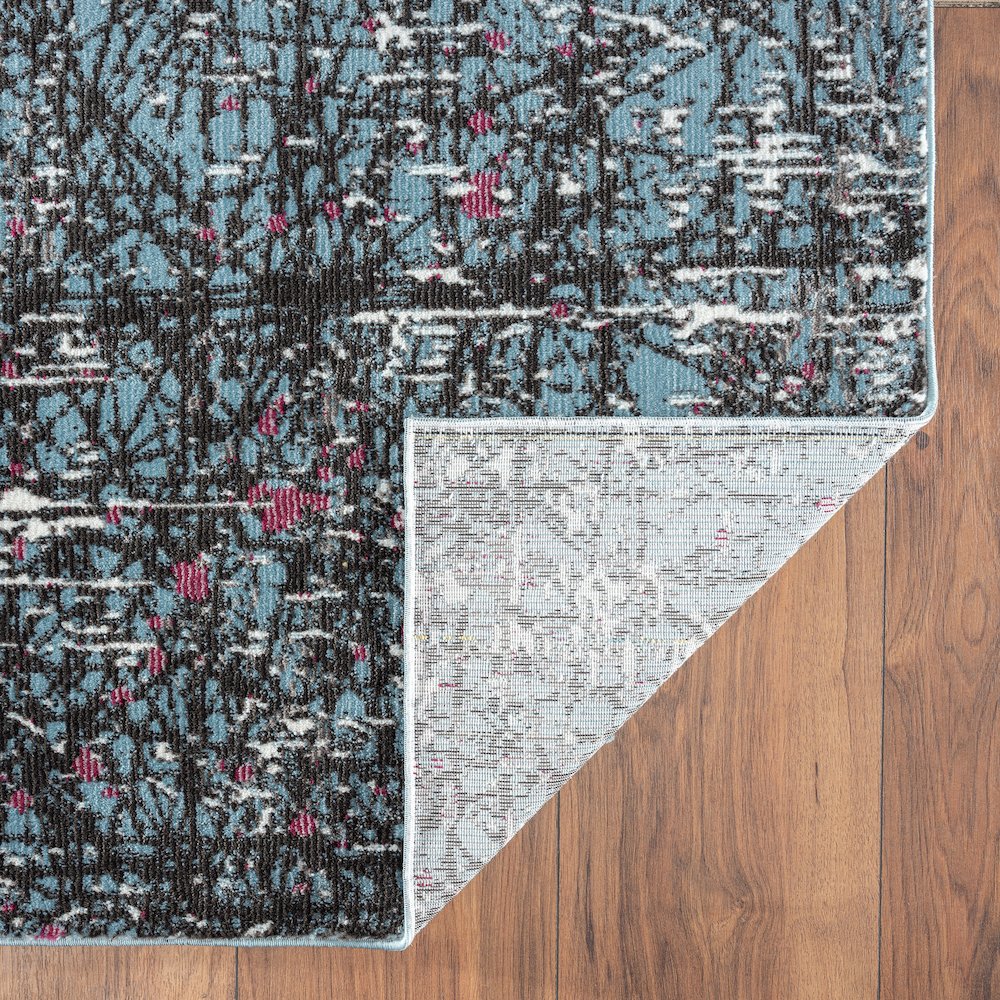 Impulse Performance Blend Area Rug Indoor in Blue/Silver, 5' x 7'6"