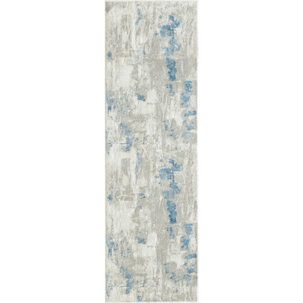 Isabella Performance Blend Area Rug Indoor in Gray/Blue, 2' x 6'
