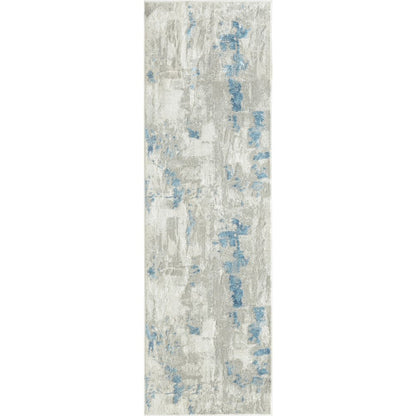 Isabella Performance Blend Area Rug Indoor in Gray/Blue, 2' x 6'