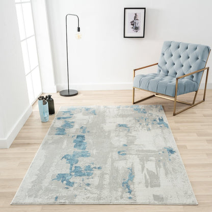 Isabella Performance Blend Area Rug Indoor in Gray/Blue, 2' x 3'