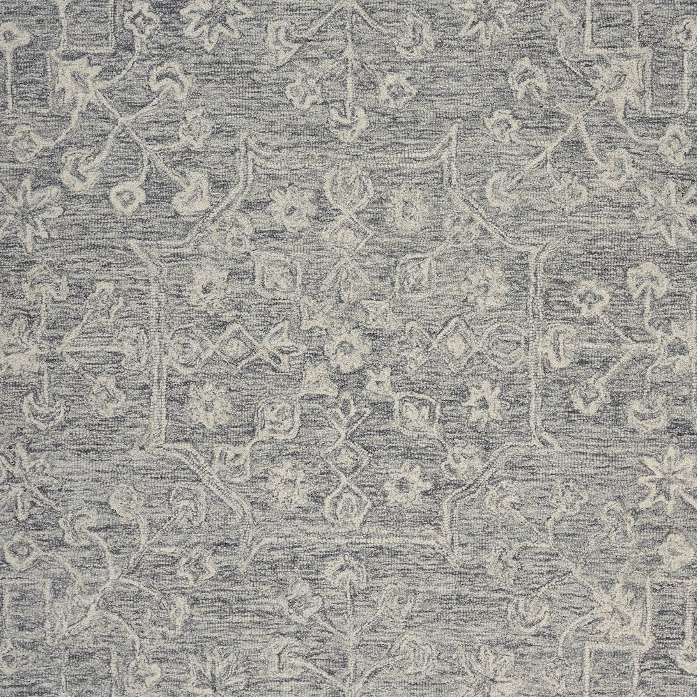 Juniper Wool Area Rug Indoor in Silver/Gray, 7'9" Round