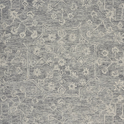 Juniper Wool Area Rug Indoor in Silver/Gray, 7'9" Round