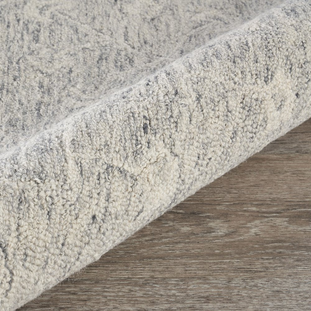 Juniper Wool Area Rug Indoor in Silver/Gray, 7'9" Round