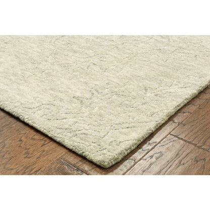 Karma Wool Area Rug Indoor in Gray, 9' x 12'