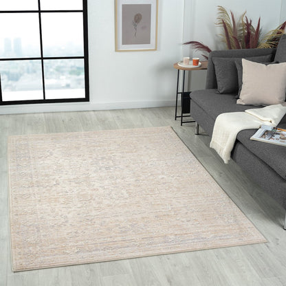 Lancaster Performance Blend Area Rug Indoor in Gray/Beige, 4' X 6'