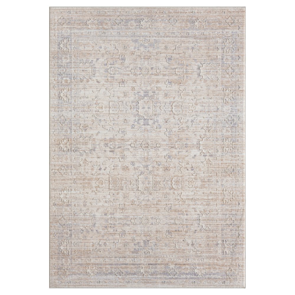 Lancaster Performance Blend Area Rug Indoor in Gray/Beige, 4' X 6'