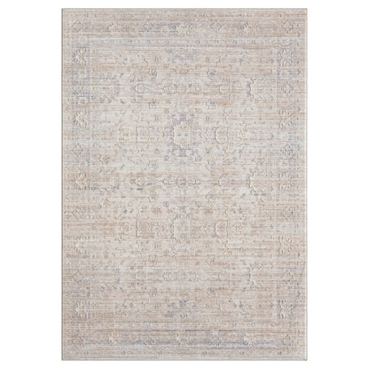Lancaster Performance Blend Area Rug Indoor in Gray/Beige, 4' X 6'