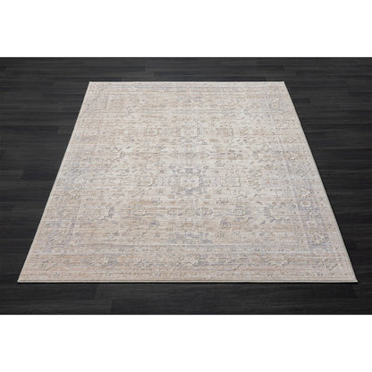 Lancaster Performance Blend Area Rug Indoor in Gray/Beige, 4' X 6'