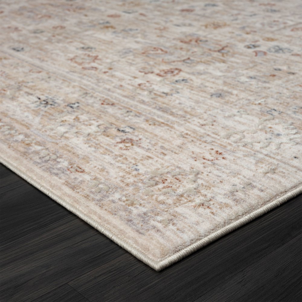 Lancaster Performance Blend Area Rug Indoor in Beige/Red, 4' X 6'
