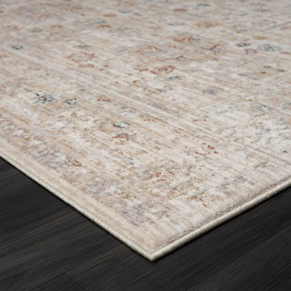 Lancaster Performance Blend Area Rug Indoor in Beige/Red, 4' X 6'