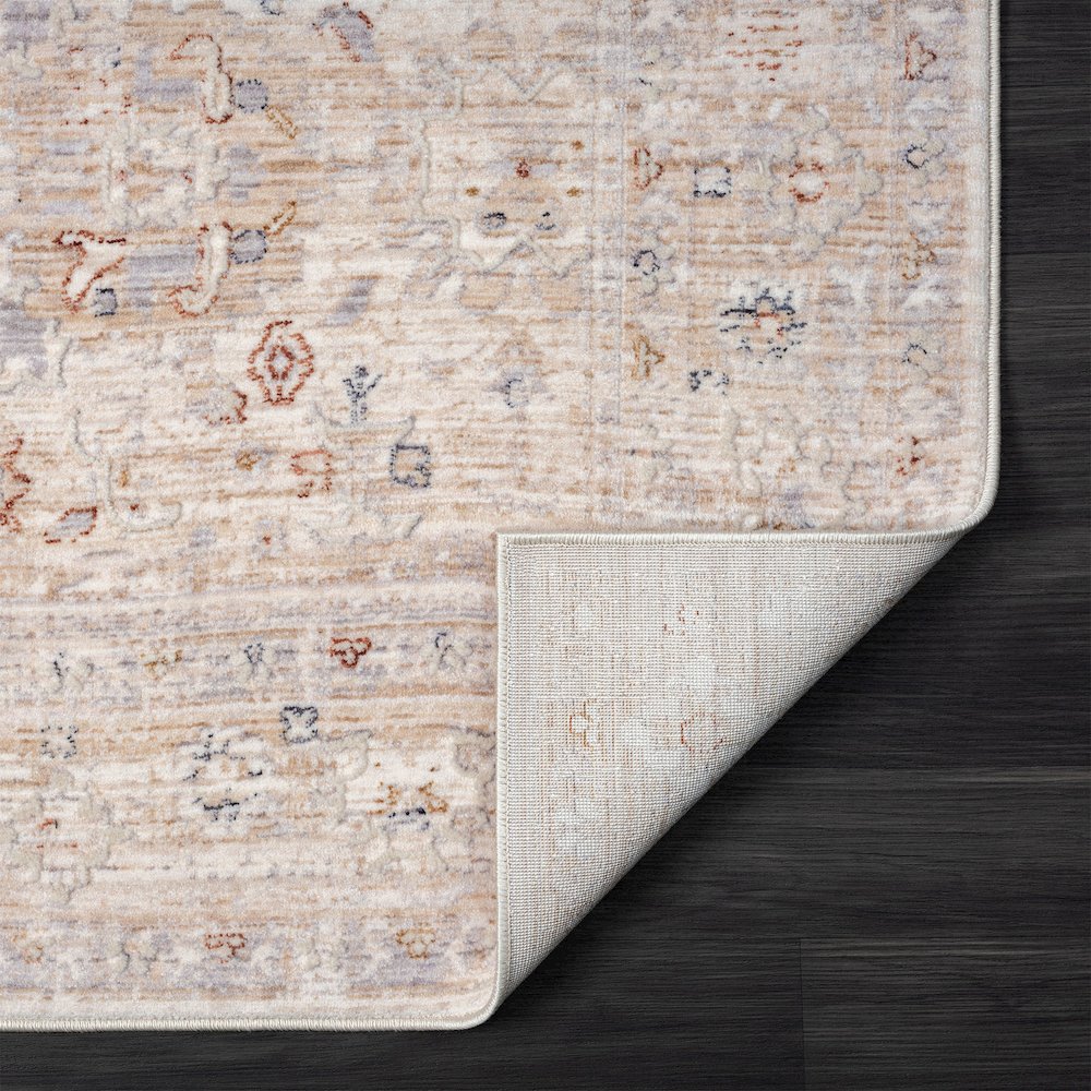 Lancaster Performance Blend Area Rug Indoor in Beige/Red, 4' X 6'